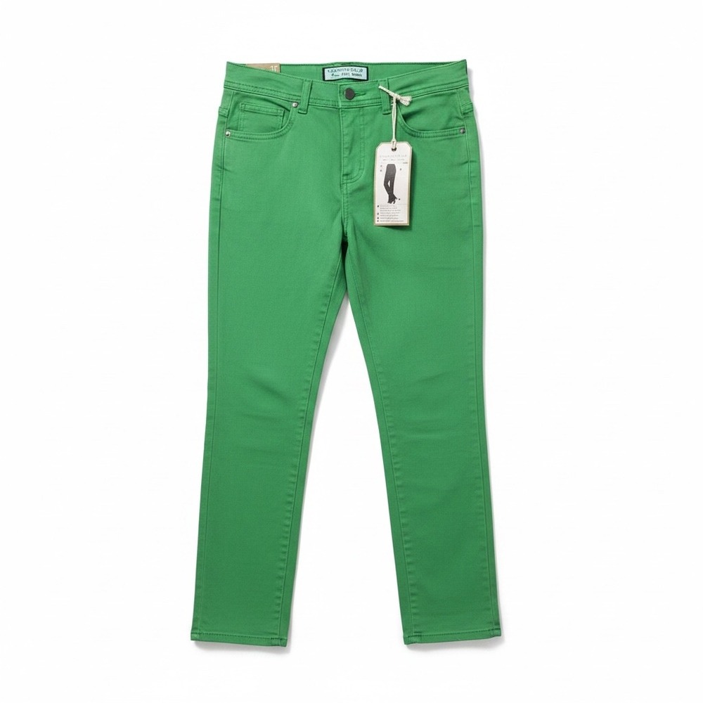 Charter Club Jeans Women 2P Green Tummy Slimming Classic Fit Narrow Leg NWT